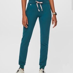 FIGS High Waisted Zamora Joggers | Caribbean Blue